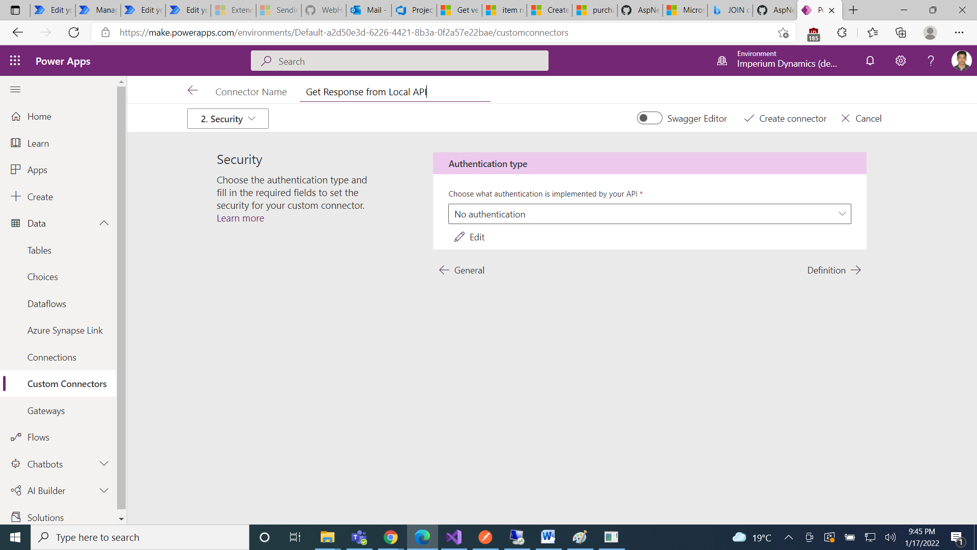 How to use Locally hosted Api’s in Custom Connectors